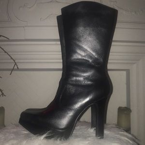 Jill-Joy Blk Leather Boot